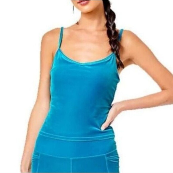 Lilly Pulitzer Luxletic Weekender Velour Tank Top Size M - Picture 1 of 7